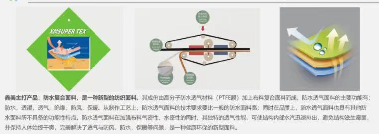 惠州防水透气面料